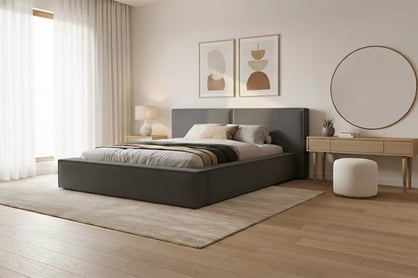 Čalouněná postel Molino 160x200 s úložným prostorem - tmavě šedý samet Castel 93 Postel čalouněné Molino 160x200 s úložným prostorem- tmavě šedá samet Castel 93 