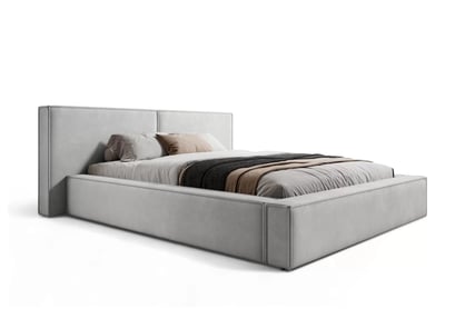 Manželská posteľ Molino 180x200 s úložným priestorom - sivý zamat Castel 80