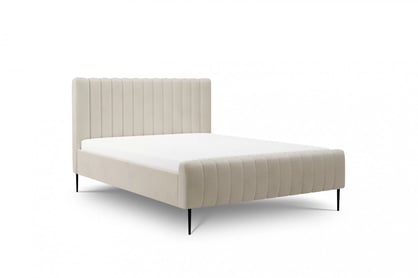 Čalouněná postel Nicole 160x200 - béžový šenil Perfect harmony 07, černé nohy