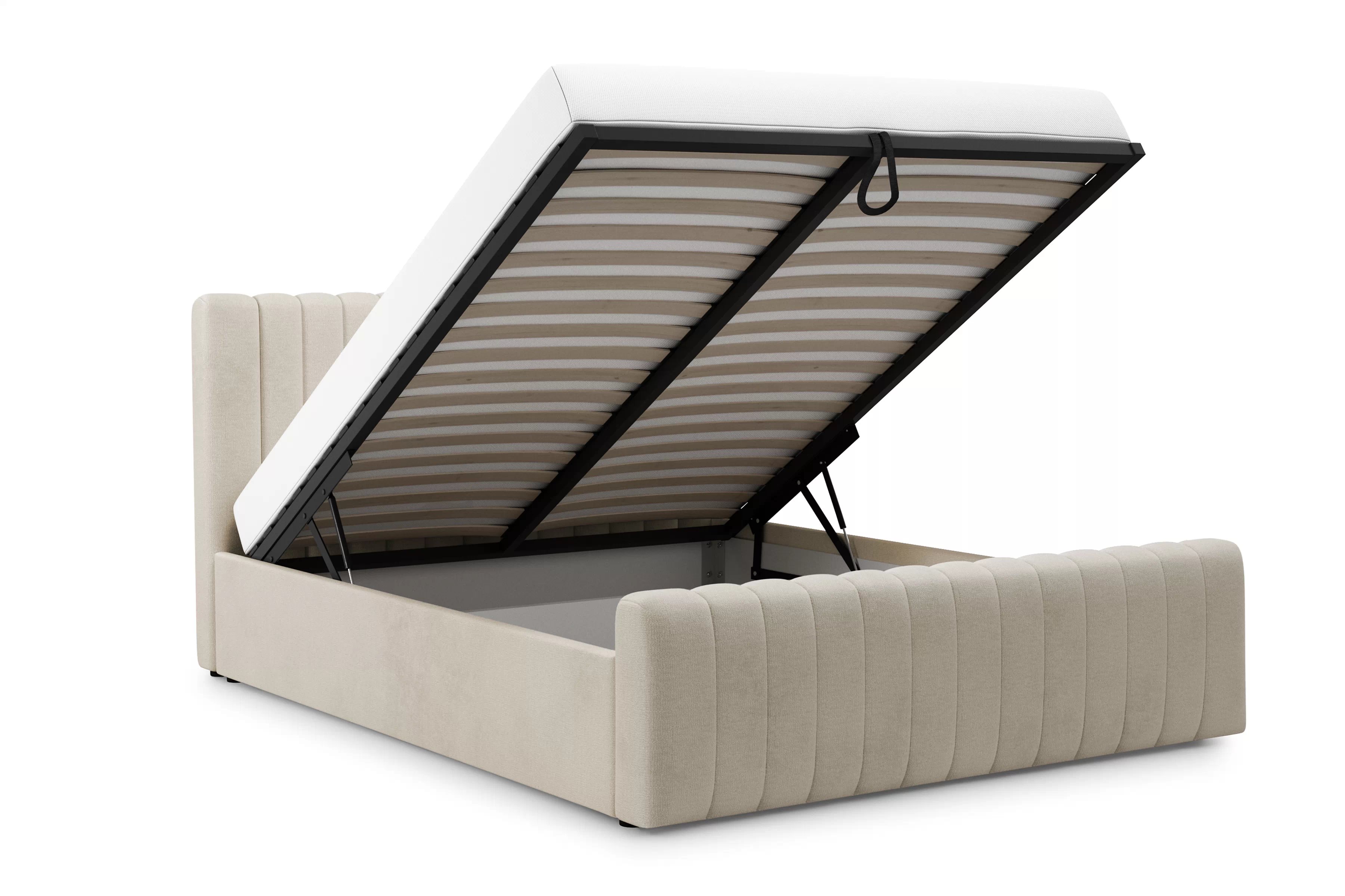 Postel čalouněné Nicole 160x200 s úložným prostorem- béžová šenil Perfect harmony 07 Postel čalouněné Nicole 160x200 s úložným prostorem- béžová šenil Perfect harmony 07