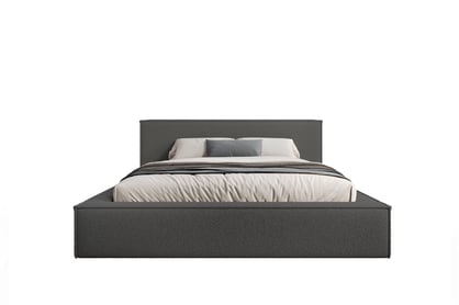 Manželská posteľ Nirello 160x200 s úložným priestorom - tmavosivé buklé Quelle 92 Posteľ čalúnená Nirello 160x200 S vnútorným úložným priestorom- Tmavý šedý bukla Quelle 92