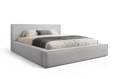 Manželská posteľ Nirello 160x200 s úložným priestorom - sivý zamat Castel 80
