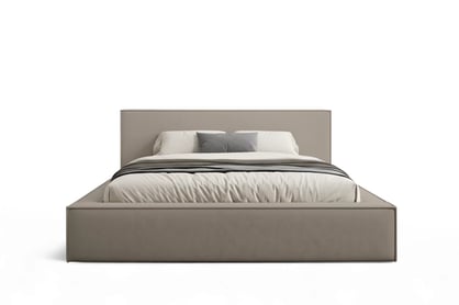 Čalouněná postel Nirello 180x200 s úložným prostorem - béžový samet Castel 15 Postel čalouněné Nirello 180x200 s úložným prostorem- béžová samet Castel 15