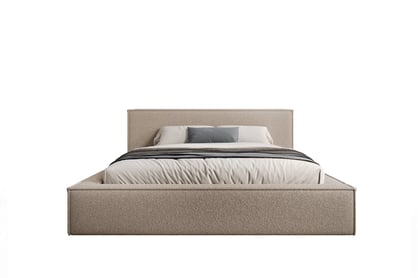 Čalúnená posteľ Nirello 180x200 s úložným priestorom - tmavobéžová buklé Quelle 05 Posteľ čalúnená Nirello 180x200 S vnútorným úložným priestorom- ciemno Béžová bukla Quelle 05