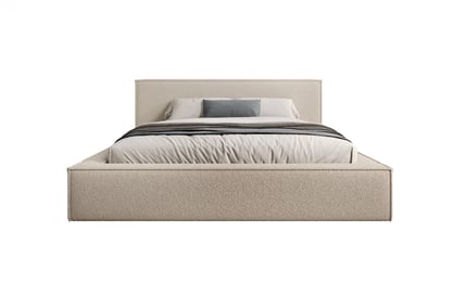 Čalúnená posteľ Nirello 180x200 s úložným priestorom - svetlý béžový buklé Quelle 02 Posteľ čalúnená Nirello 180x200 S vnútorným úložným priestorom- svetlý Béžová bukla Quelle 02 