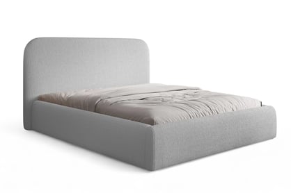Čalúnená posteľ Rasel 160x200 s úložným priestorom - sivá buklé Quelle 83