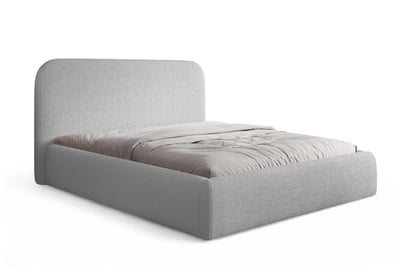Manželská posteľ Rasel 160x200 s úložným priestorom - sivé buklé Quelle 83