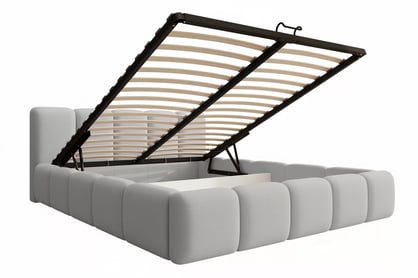 Čalouněná postel Tesia 180x200 s úložným prostorem - šedý samet Castel 80 Postel čalouněné Tesia 180x200 s úložným prostorem- šedá samet Castel 80