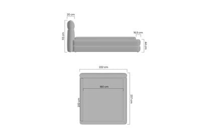 Manželská posteľ Tulia I 180x200 cm s úložným priestorom Posteľ čalúnená Tulia I 180x200 S vnútorným úložným priestorom