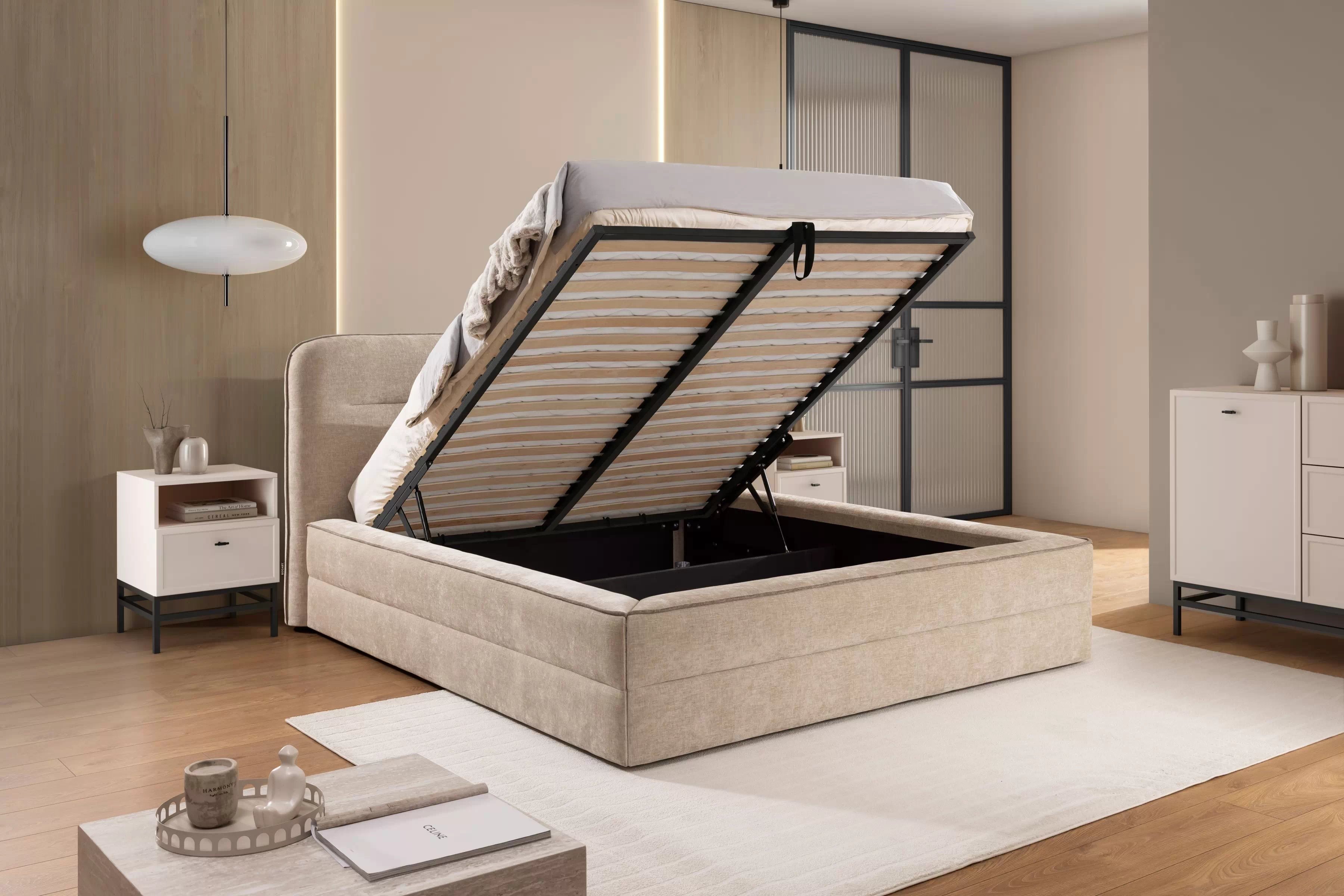 Manželská posteľ Tulia II 180x200 cm s úložným priestorom Posteľ čalúnená Tulia II 180x200 S vnútorným úložným priestorom