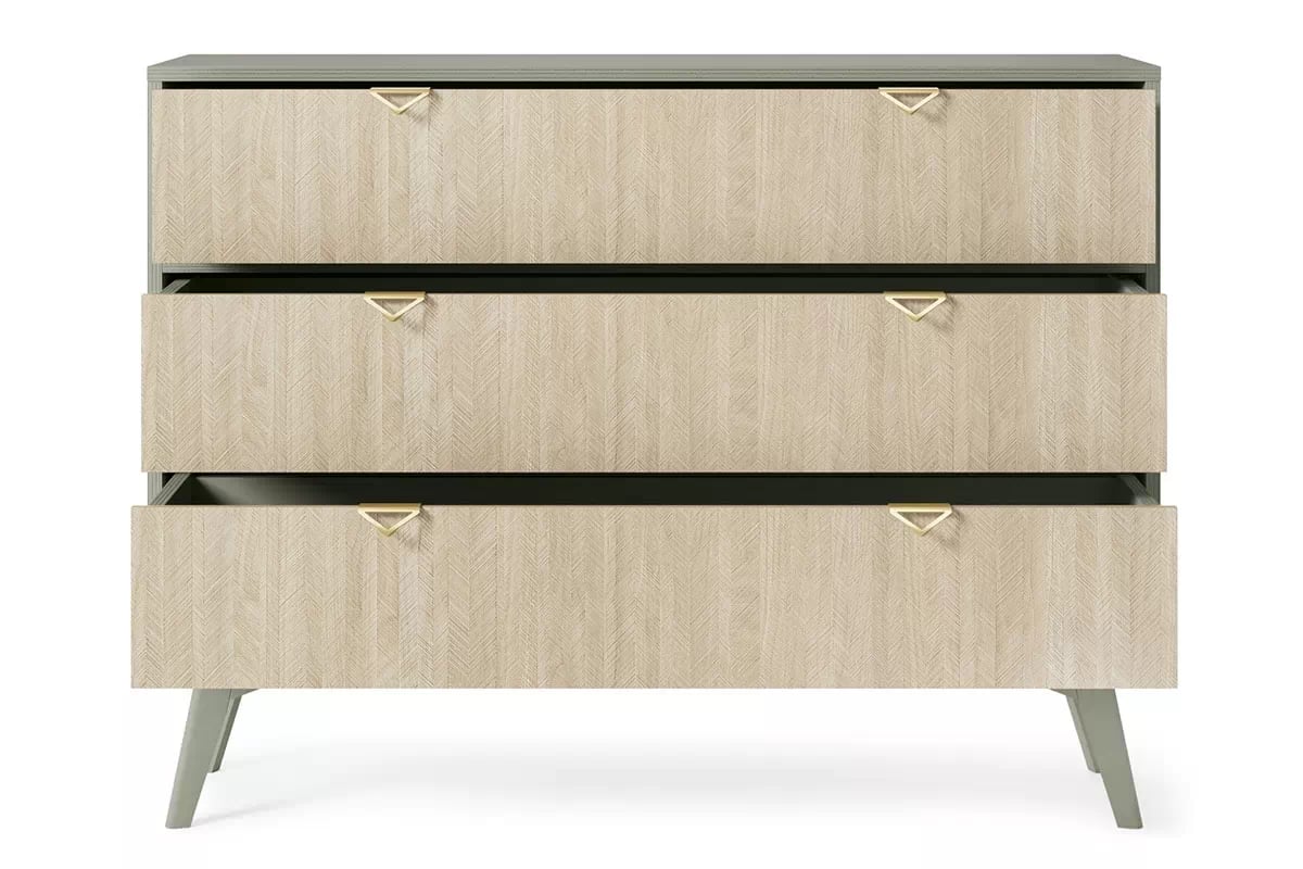 Komoda s tromi zásuvkami Lumira 106 cm - eukalyptus / jedľa skandi Komoda s tromi zásuvkami Lumira 106 cm - eukaliptus / jodelka skandi - vnútro