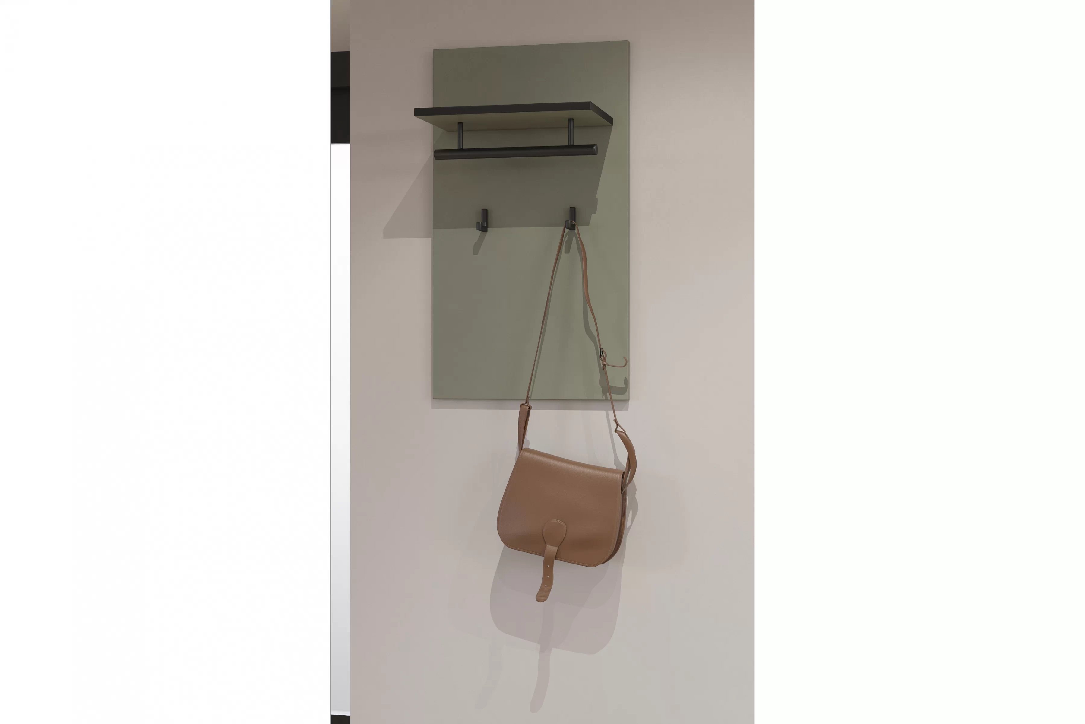 Nástěnný věšák Cross 40 cm - zelená / černá Zrcadlo Gramon 40 cm - zelená / černá