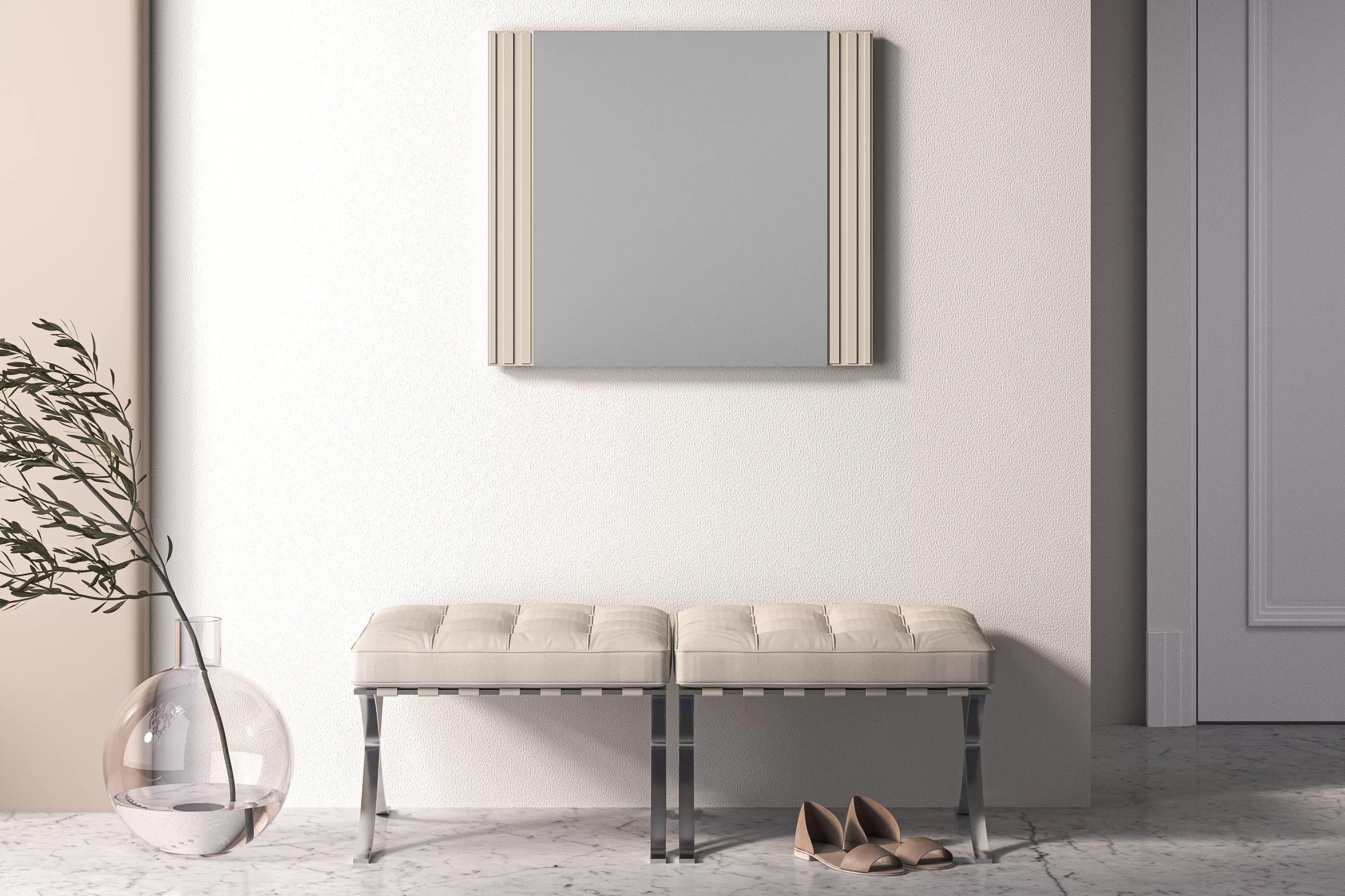 Závěsné zrcadlo Jamuzi 64 cm - kašmírová Závěsné zrcadlo Jamuzi 11 - 64 cm - kašmír