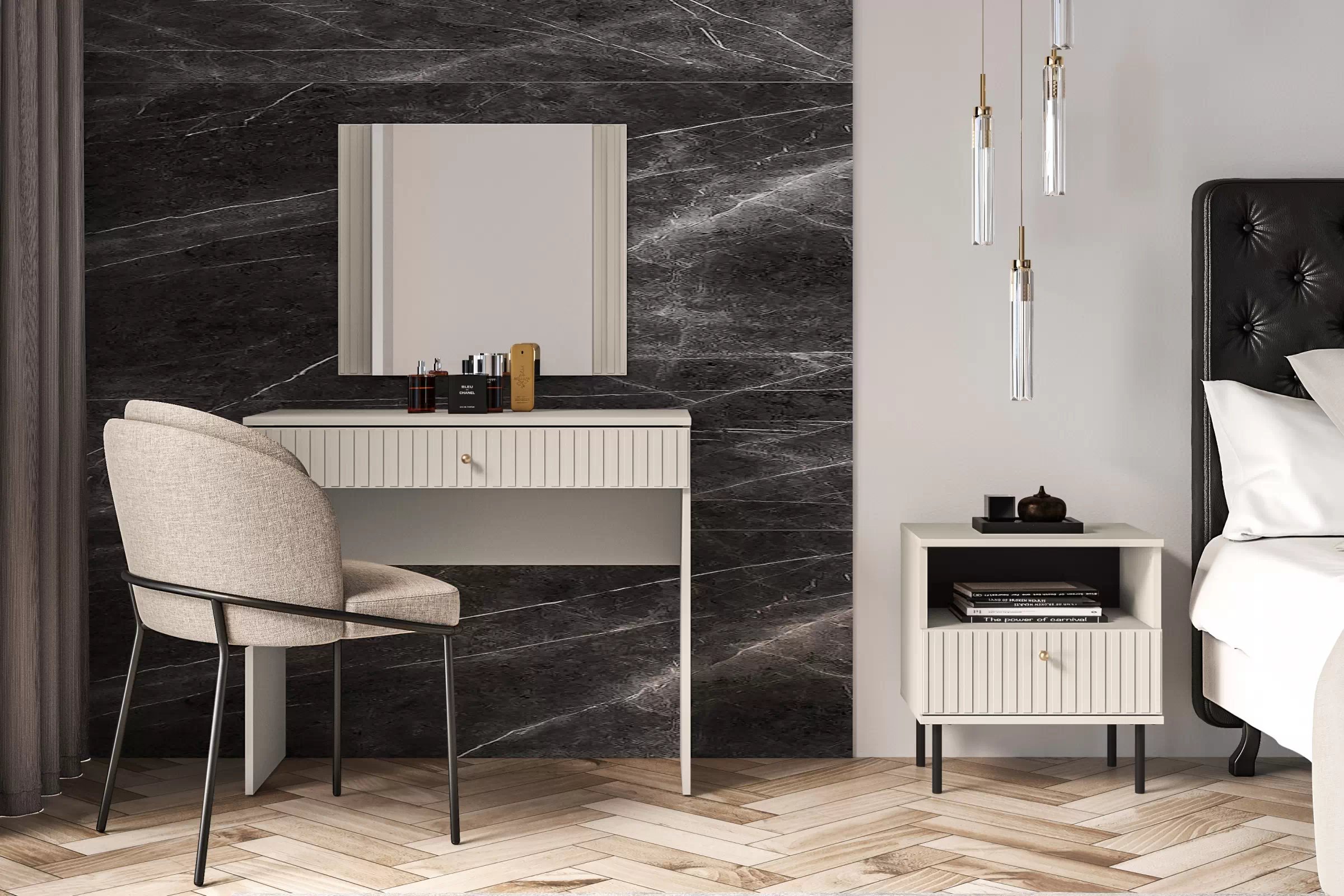 Závěsné zrcadlo Jamuzi 64 cm - kašmírová Závěsné zrcadlo Jamuzi 11 - 64 cm - kašmír