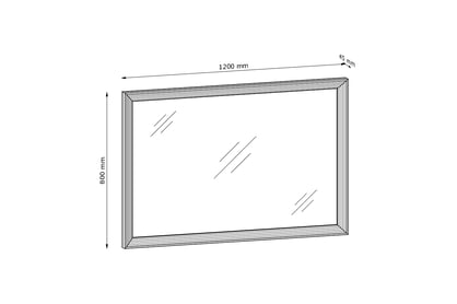 Zrkadlo Royal LS - Borovica Nordic/Divoký dub Zrkadlo wiszace Royal 120 cm - Divoký dub