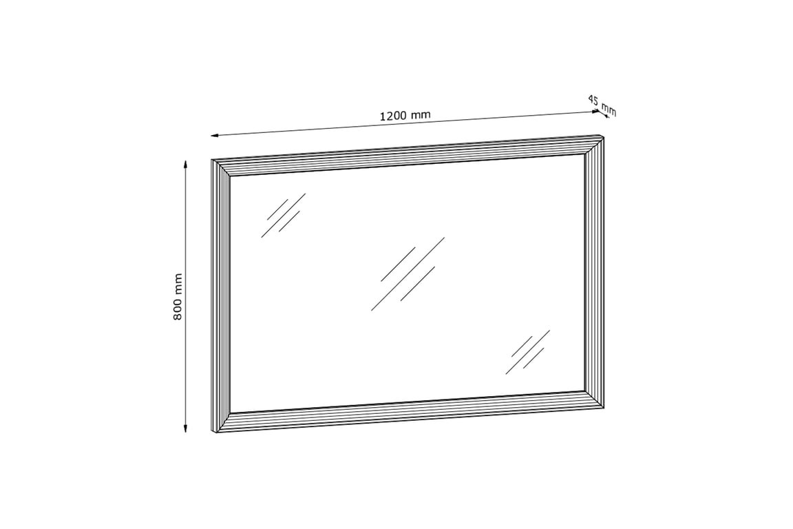 Zrkadlo Royal LS - Borovica Nordic/Divoký dub Zrkadlo wiszace Royal 120 cm - Divoký dub