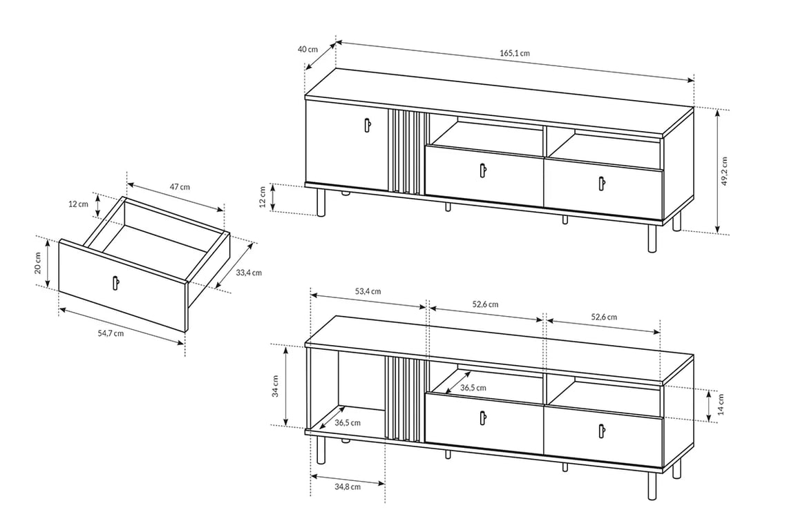 TV stolík Medin so zásuvkami 165 cm - Dub artisan / Antracitová TV skrinka Medin so zásuvkami 165 cm - Dub artisan / Antracytová 