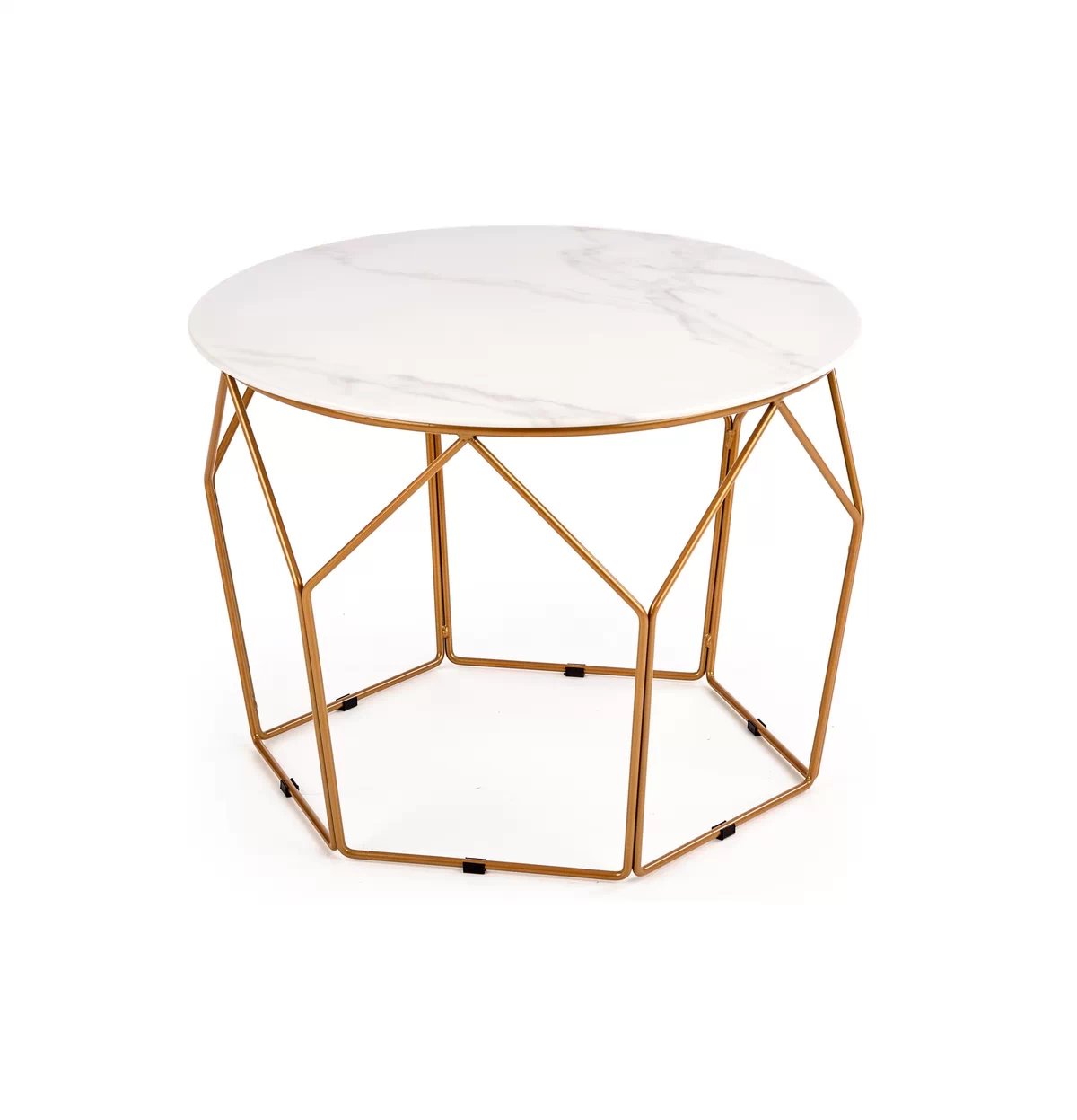 Konferenčný stolík MADISON - zlatá / mramor madison Konferenčný stolík zlaté / mramor
