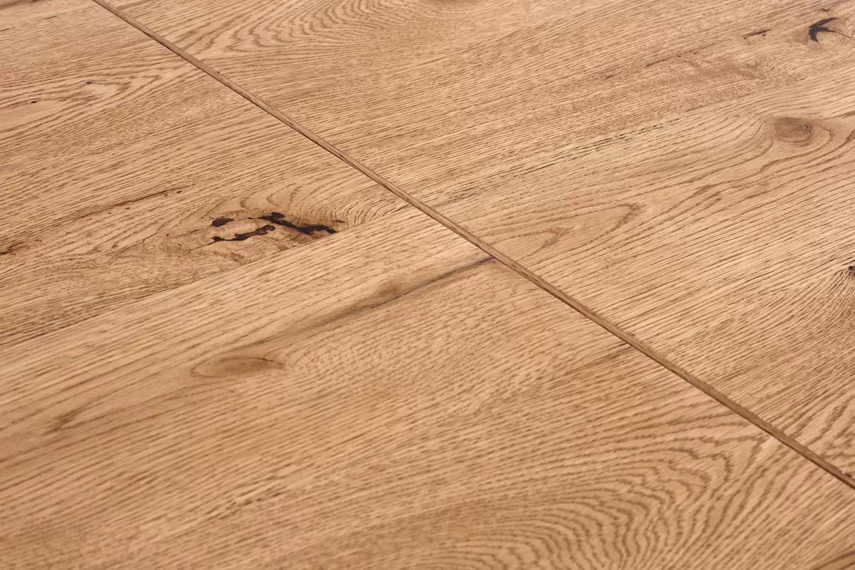 Rozkládací jídelní stůl Salvio 160-250x90 cm dřevěný - světlý dub / černá massive stůl rozkládací - Světlý dub/Černý