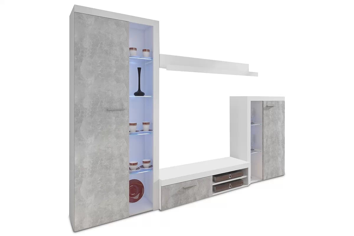 Obývacia stena Luiza - betón svetlý Obývacia stena Luiza - betón svetlý