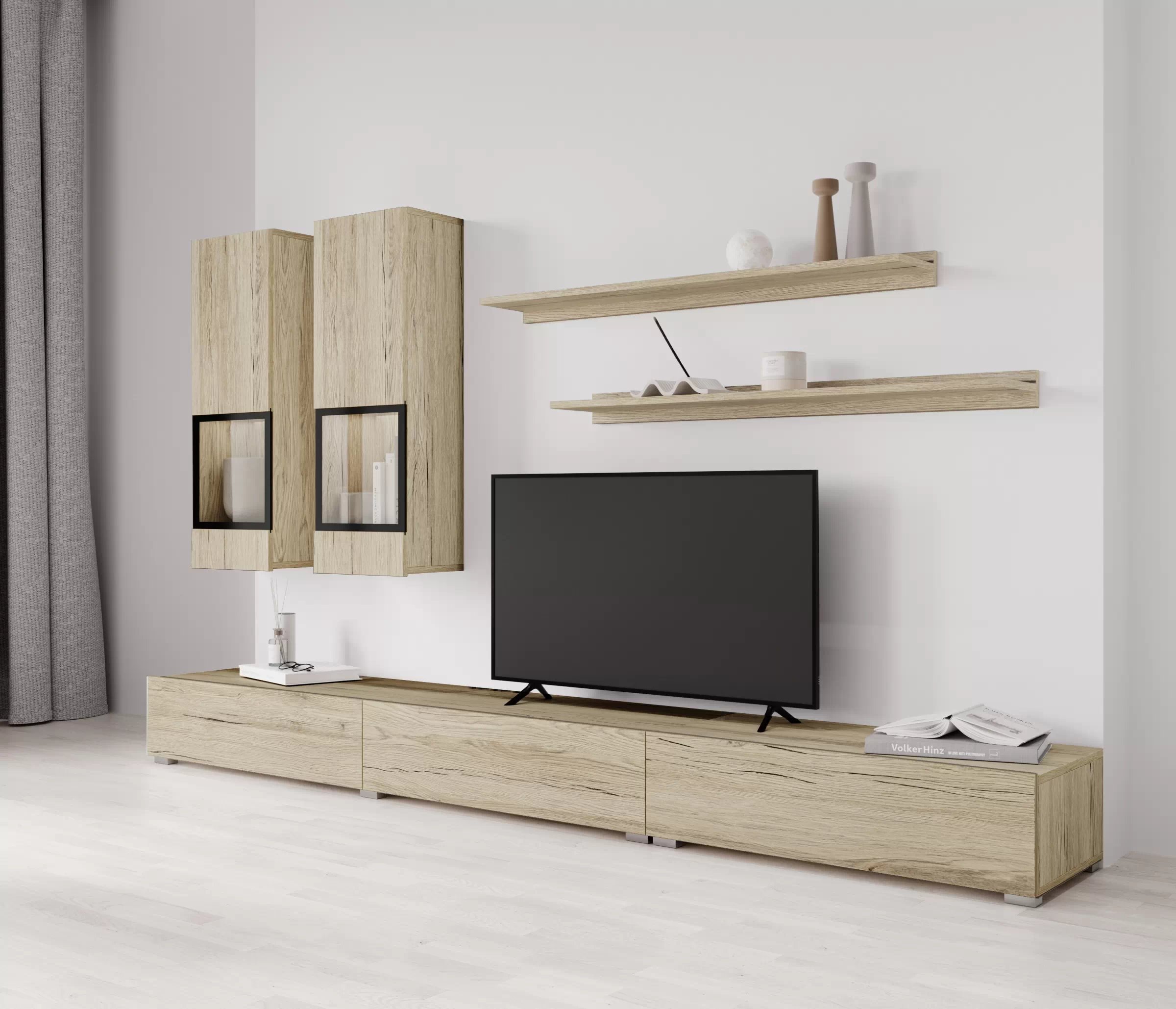 Obývací stěna pro obývacího pokoje Baros 270 cm - světlý san remo Obývací stěna pro obývacího pokoje Baros 10 - světlý san remo