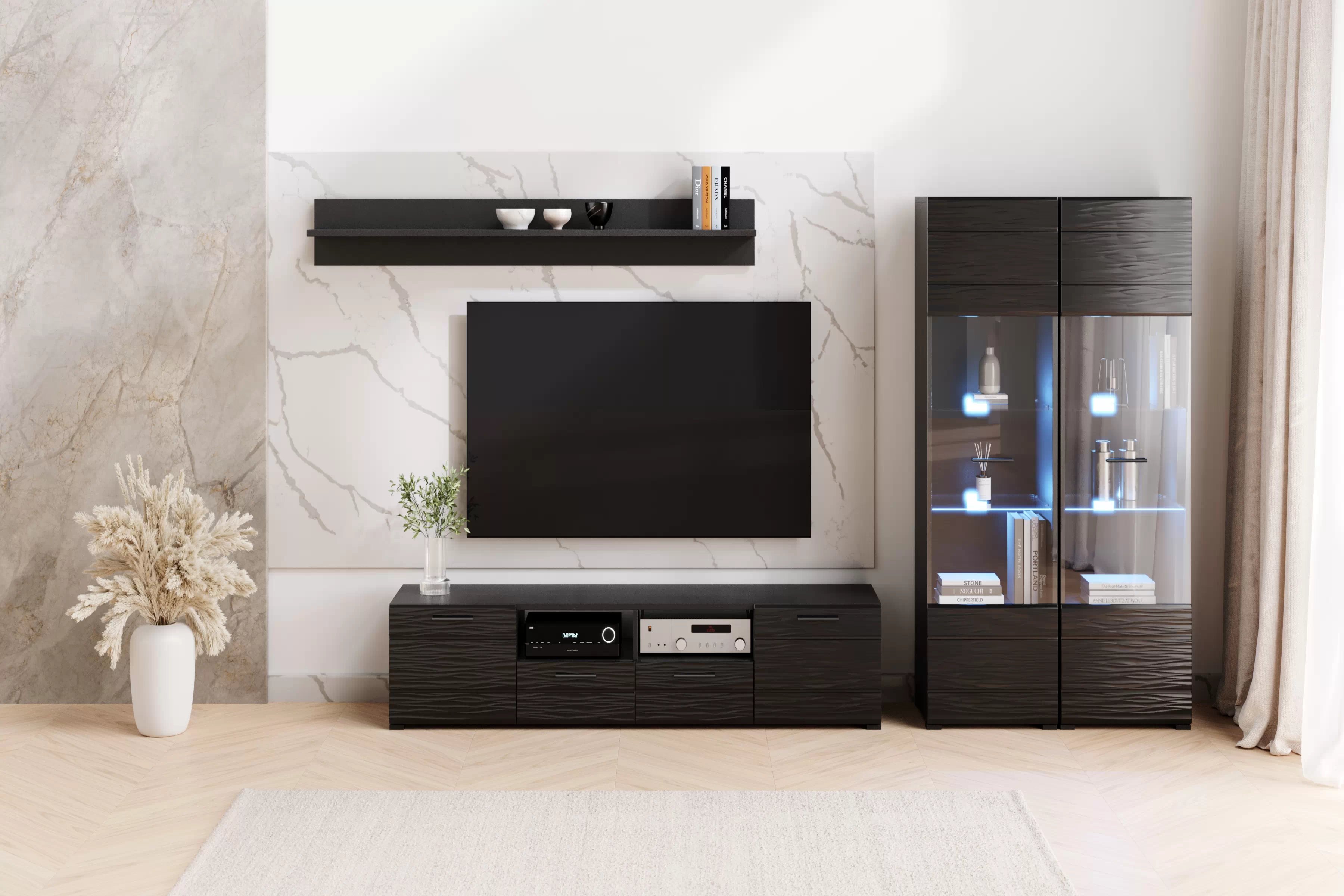 Obývacia stena Factor 1 - čierna Obývacia stena do obývacej izby Factor 1 - Čierny