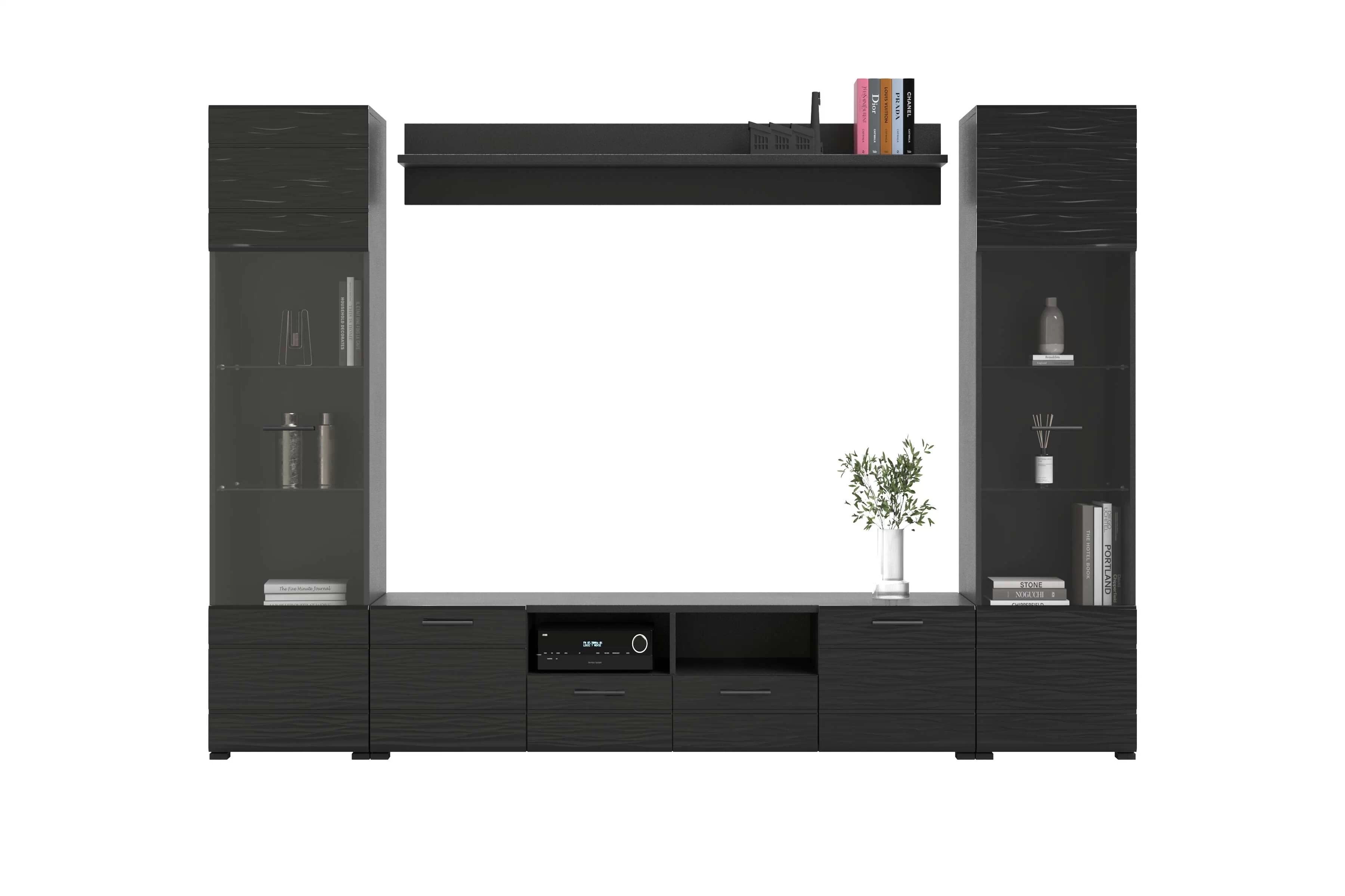 Obývacia stena Factor 1 - čierna Obývacia stena do obývacej izby Factor 1 - Čierny