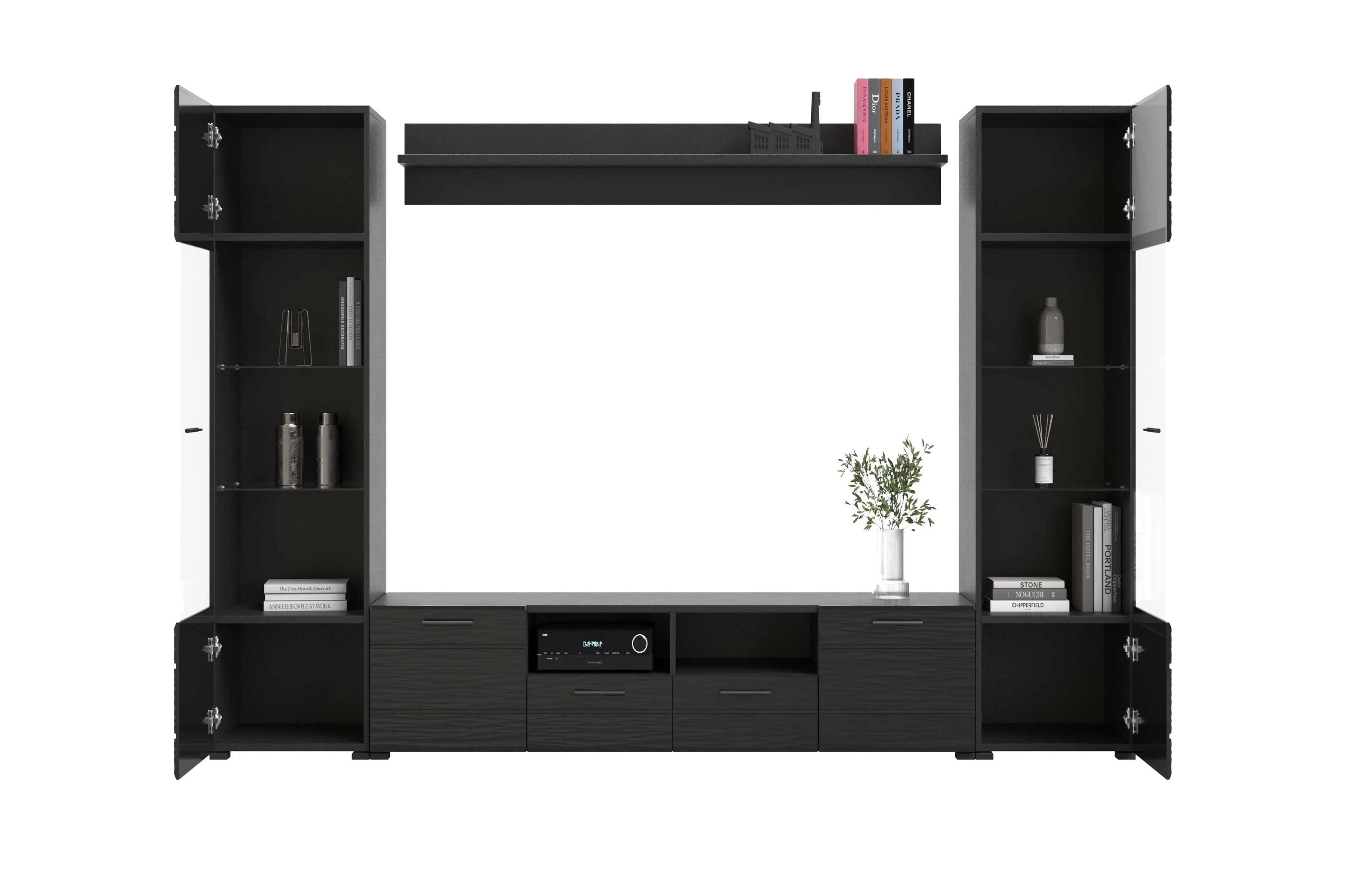 Obývacia stena Factor 1 - čierna Obývacia stena do obývacej izby Factor 1 - Čierny