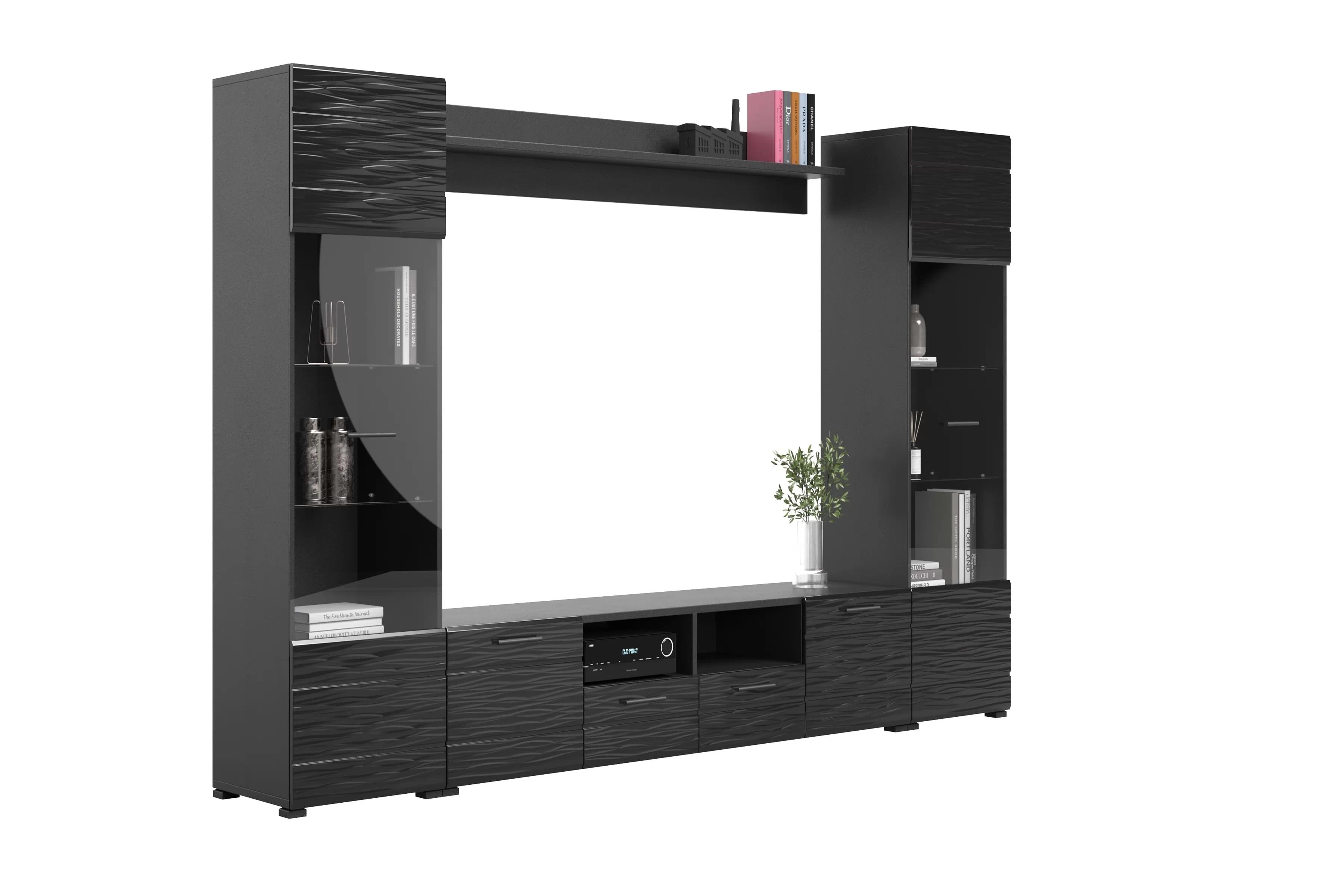 Obývacia stena Factor 1 - čierna Obývacia stena do obývacej izby Factor 1 - Čierny