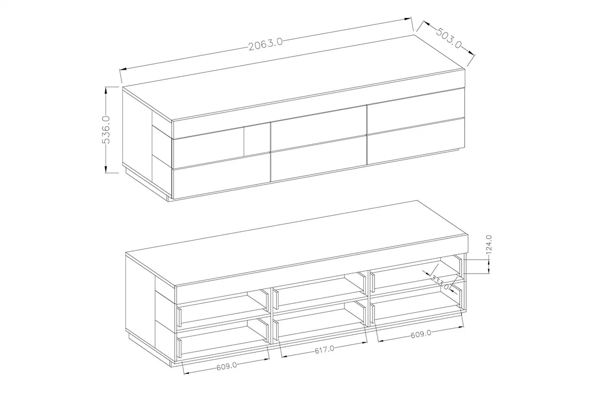 Obývací stěna Silke I - matera / dub wotan Obývací stěna Silke I - matera / Dub wotan - TV skříňka Silke 40 - Rozměry