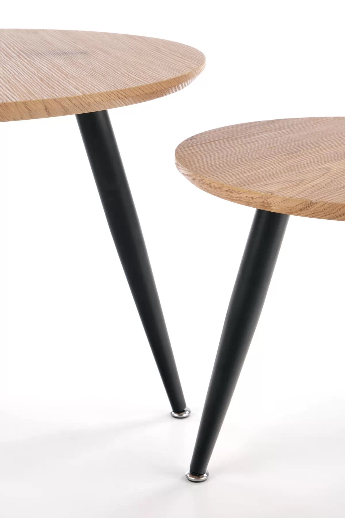 Konferenčné stolíky MENTONA 2 - dub zlatý / čierna - 2 ks mentona 2, Komplet 2 law Dub zlaté/Čierny