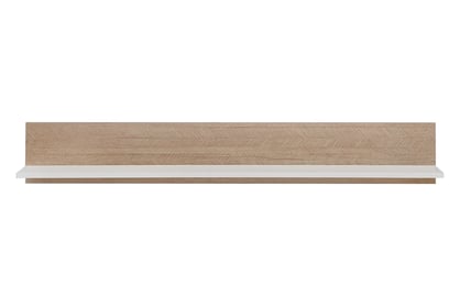 Závesná polica Miraza 130 cm - škandinávska rybia kosť / biela