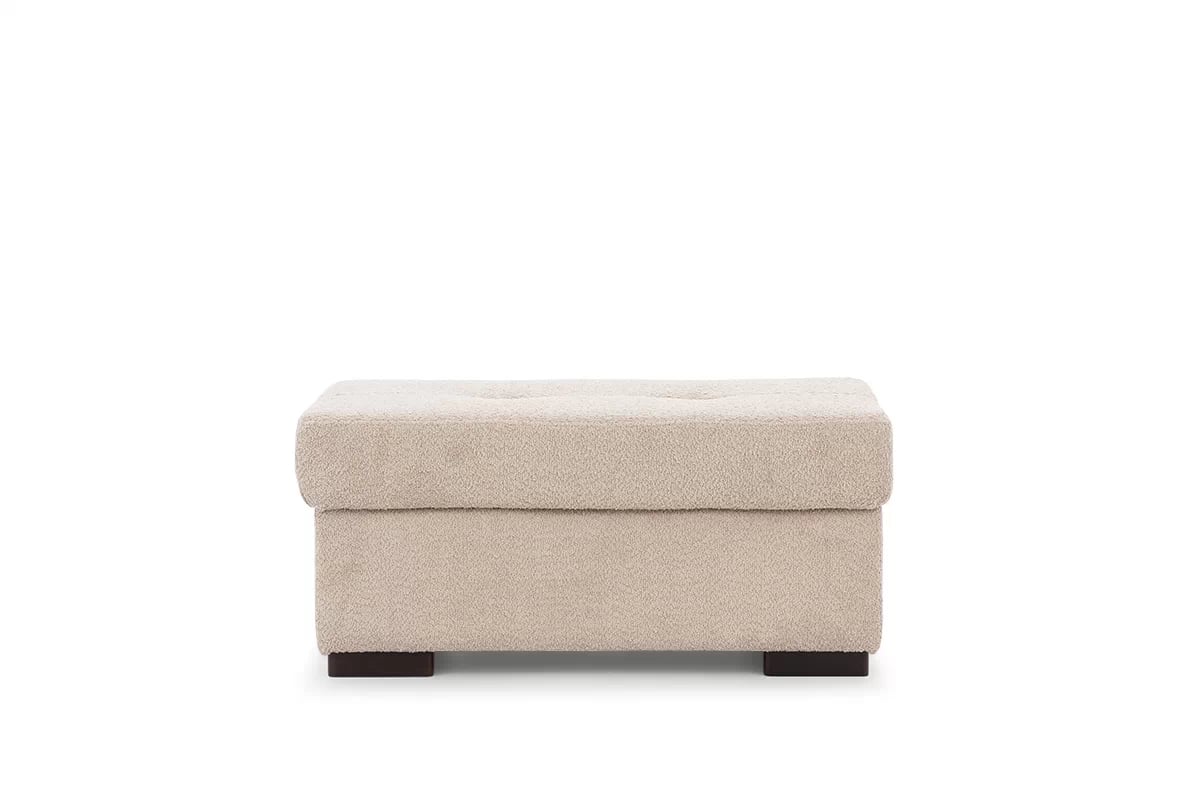 Taburetka Modeno XL s úložným priestorom veľká Taburet Modeno z czarnymi nozkami, z drewna 