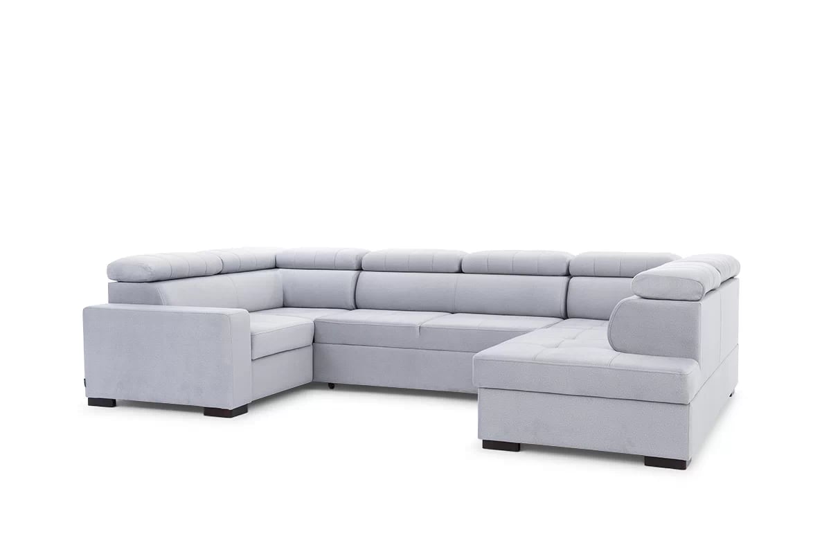 Rozkládací rohová sedací souprava Modeno U šedý Rohová sedací souprava Modeno w ksztalcie U 