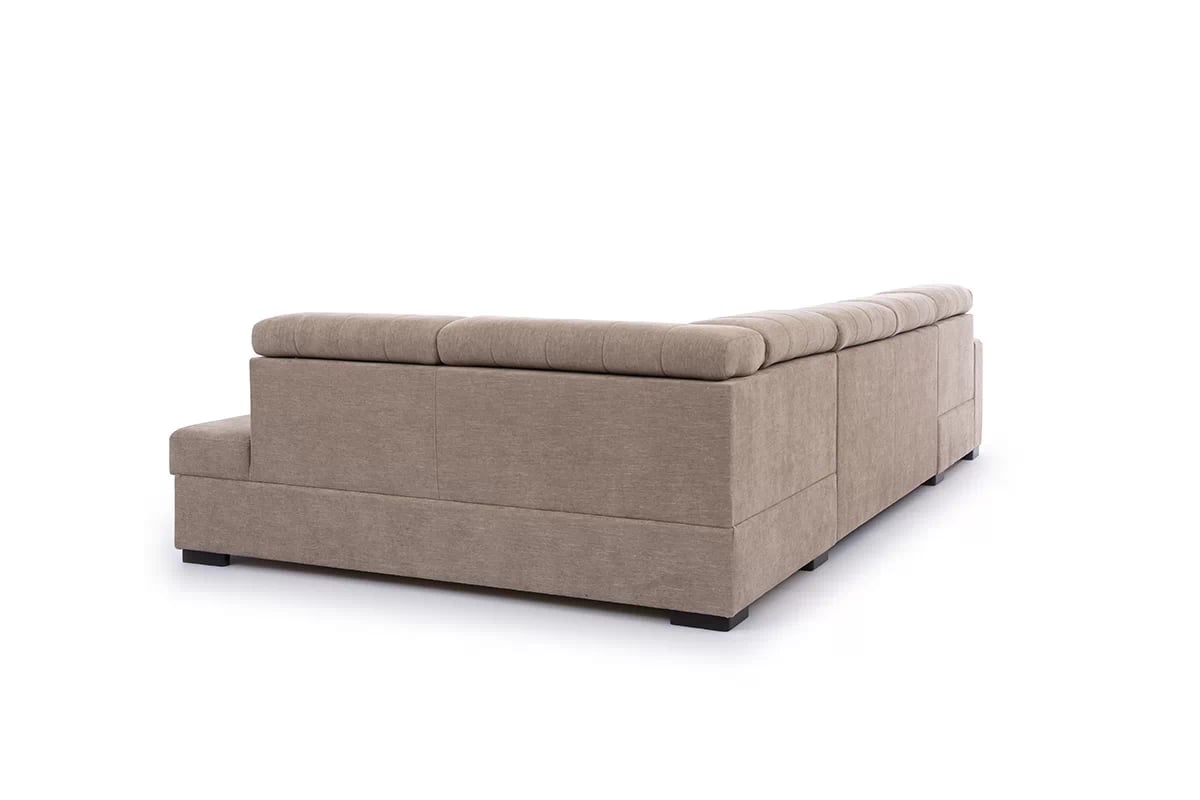 Rozkladacia rohová sedacia súprava Modeno U II Hnedý Rohová sedacia súprava z tapicerowanym tylem 