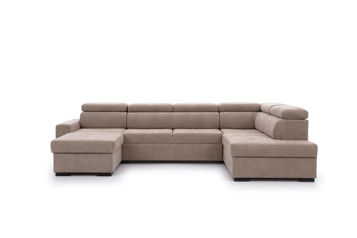 Rozkladacia rohová sedacia súprava Modeno U II Hnedý Rohová sedacia súprava Modeno U, pravá strana 