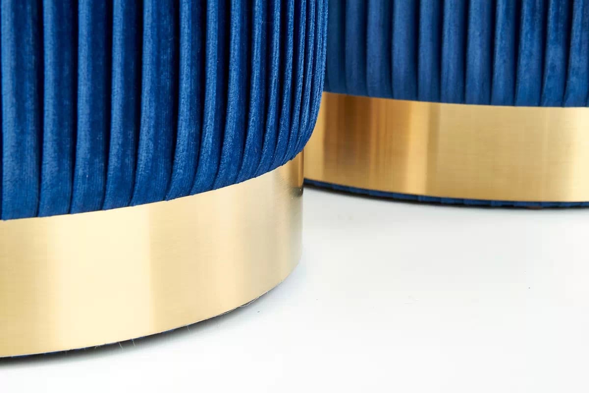 MONTY set taburetiek 2 ks, tmavomodrá monty Komplet 2 puf, námornícka modrá