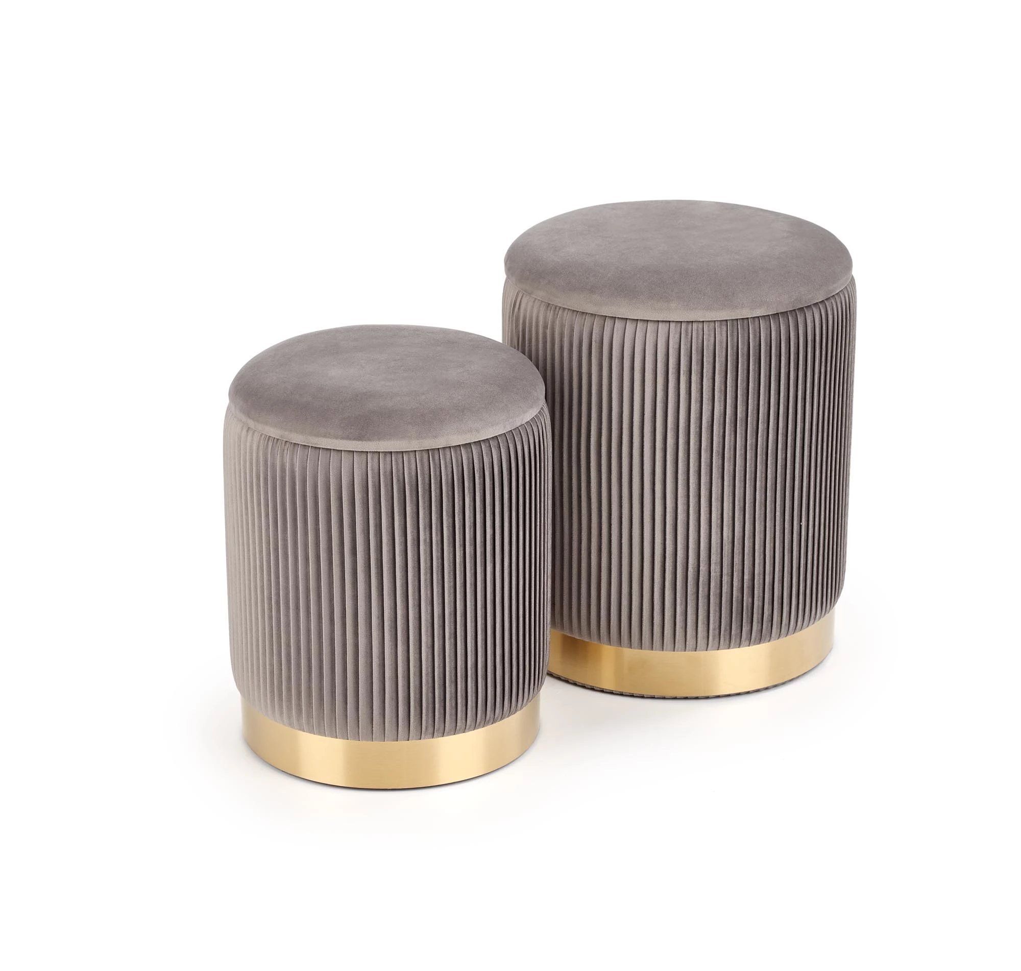 Sada taburetů Monty 2 ks - popelavá monty Komplet 2 puf, Popelový