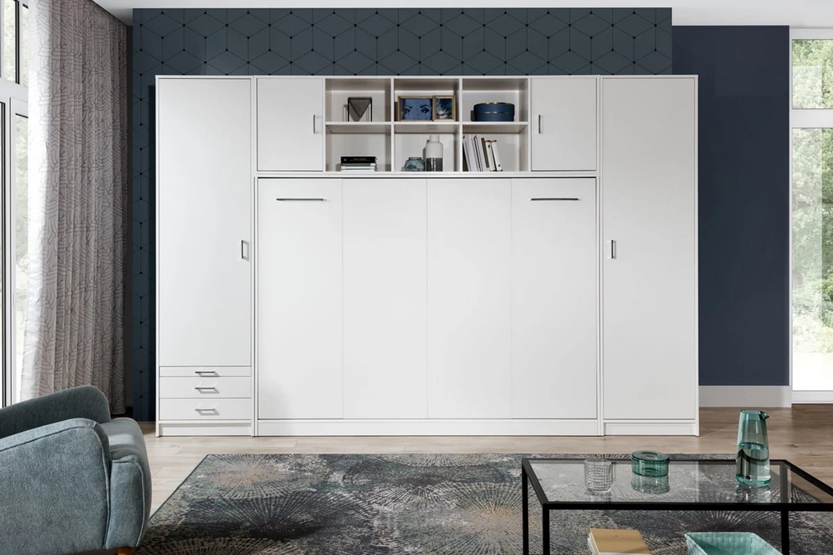 Nadstavec ku vertikálnej sklápacej posteli Basic 213 cm - biely mat Nábytok New Elegance