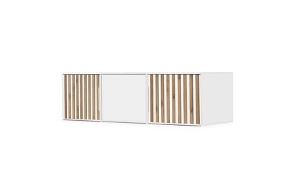 Nadstavec do skrine s lamelami Lutori Lux D3 - biela
