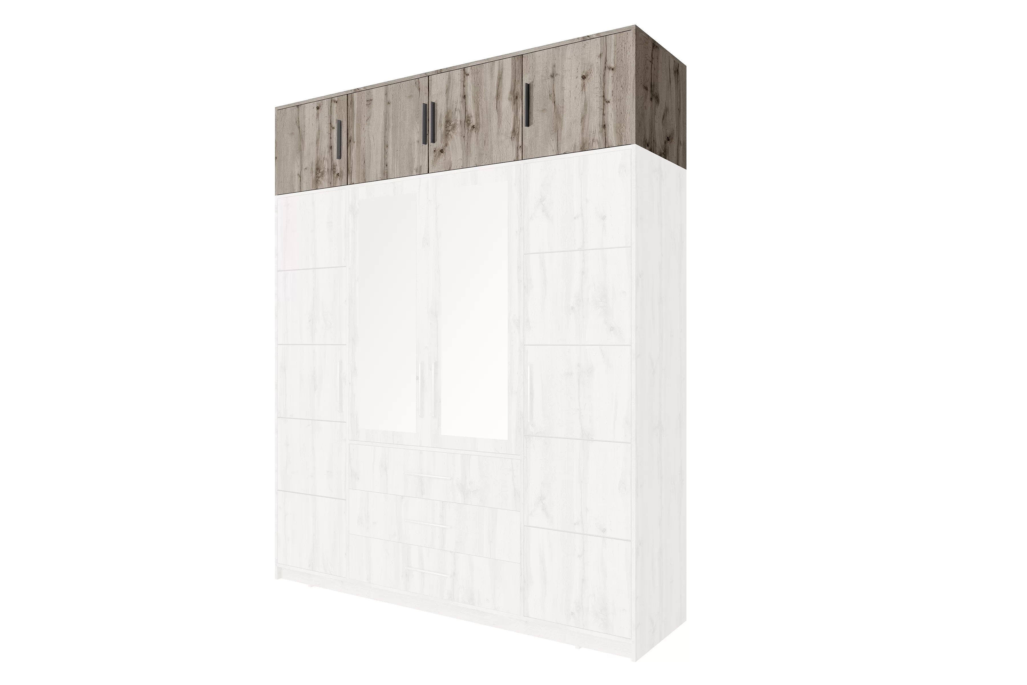 Nadstavec do skrine Bali 240 cm - dub wellington Nadstavec do Skrine Lutori 240 cm - Dub wellington