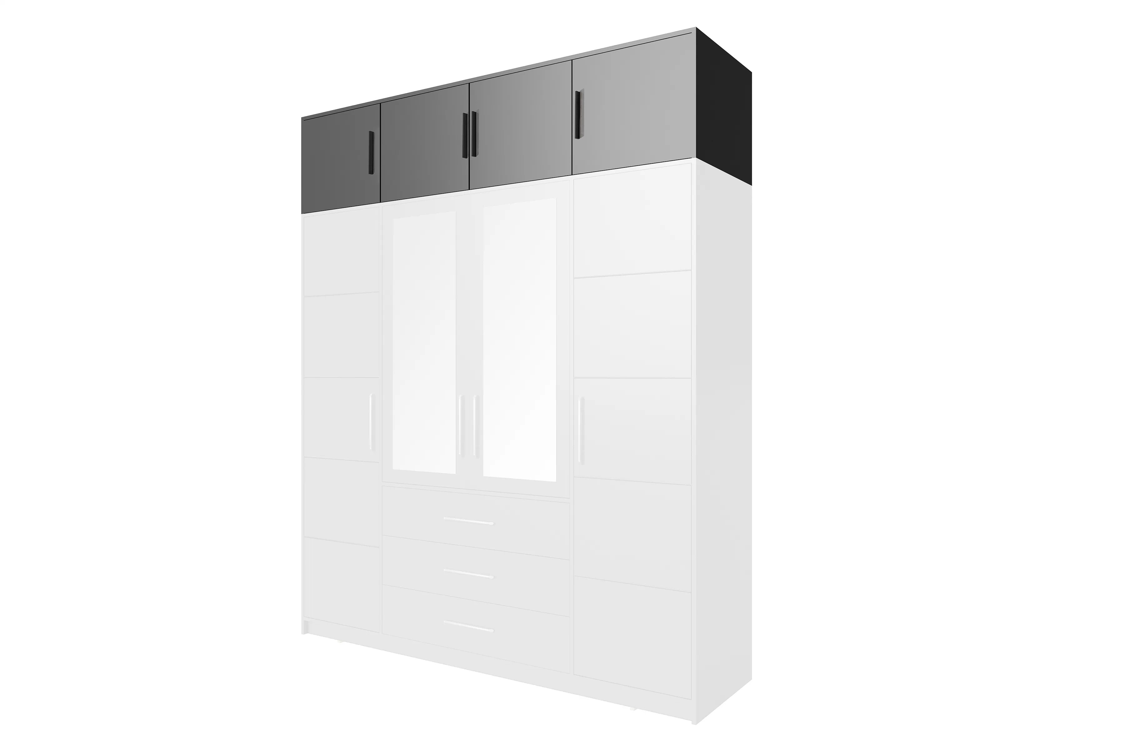 Nadstavec do skrine Bali 240 cm - grafitová Nadstavec do Skrine Lutori 240 cm - grafitowa