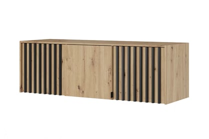 Nástavec ke skříni Neria 155 cm - dub artisan / černá