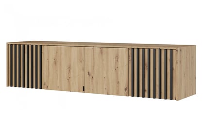 Suprapozabil pentru dulap Neria 206 cm - stejar artisan / negru