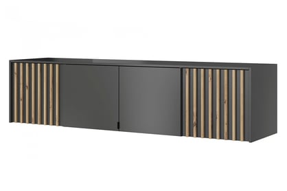 Suprapozabil pentru dulap Neria 206 cm - grafit / stejar artisan