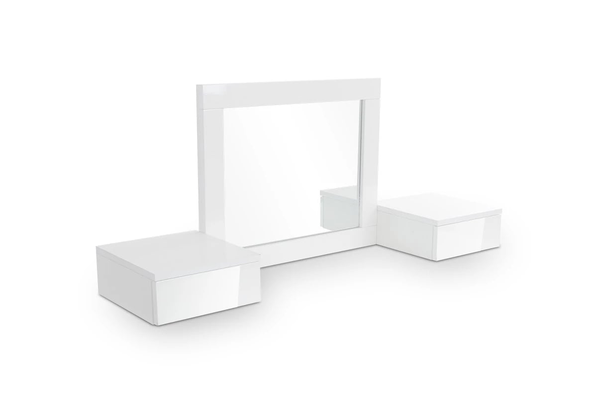 Nadstavec do Toaletné stolíky Combo 15 - Biely/MDF biely lesk - Koncovka Série Nadstavec Combo do malej spálne