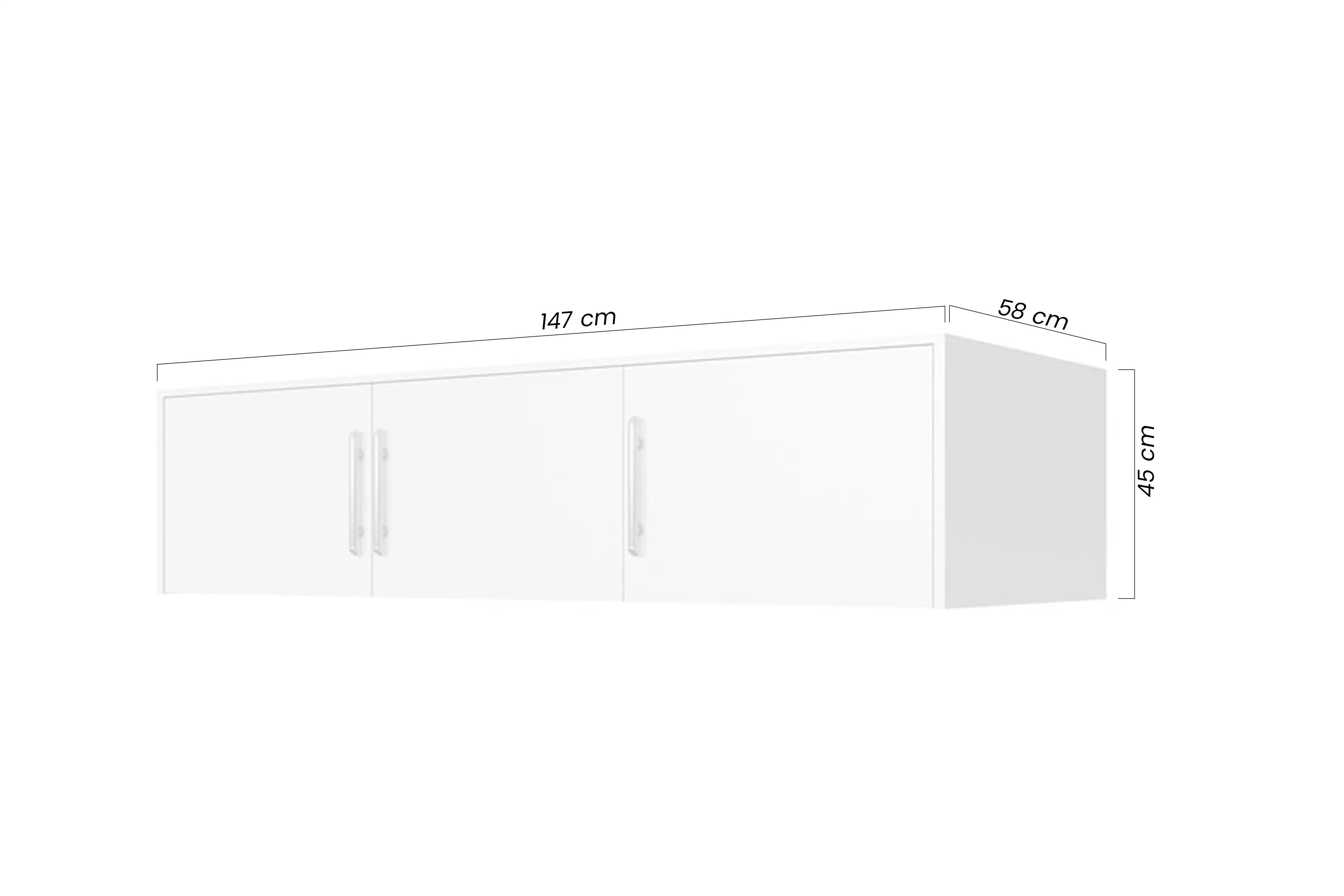 Nadstavec do skrine Bali 147 cm - dub sonoma Nadstavec Lutori 147 do Skrine - Dub sonoma
