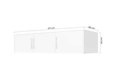 Nadstavec do skrine Lutori 147 cm - dub wellington Nadstavec Lutori 147 do Skrine - Dub wellington