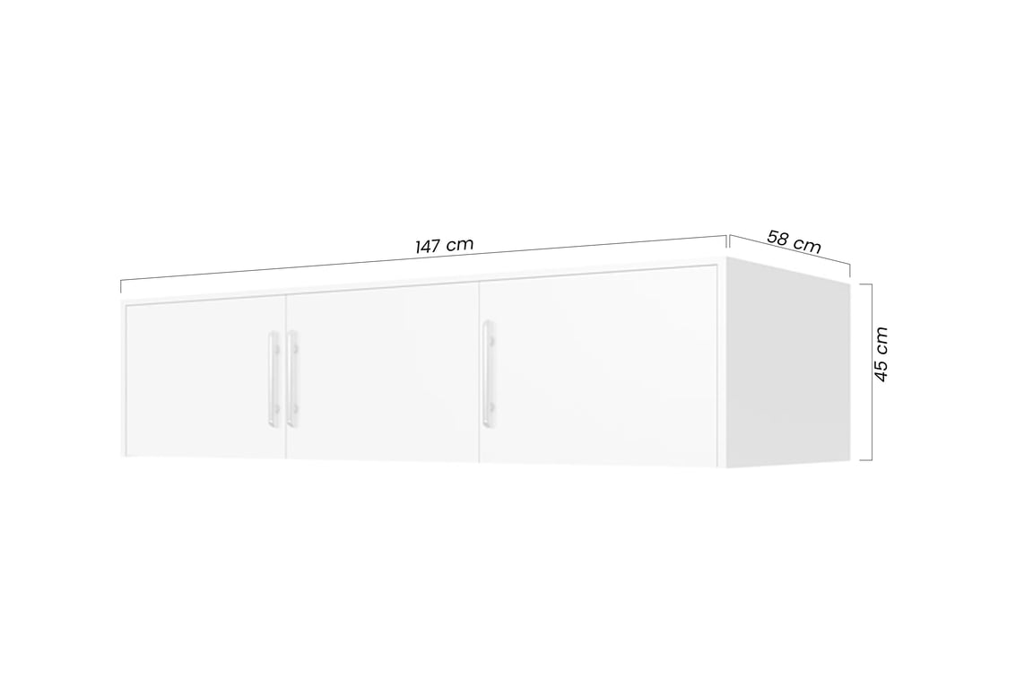 Nadstavec do skrine Lutori 147 cm - dub wellington Nadstavec Lutori 147 do Skrine - Dub wellington