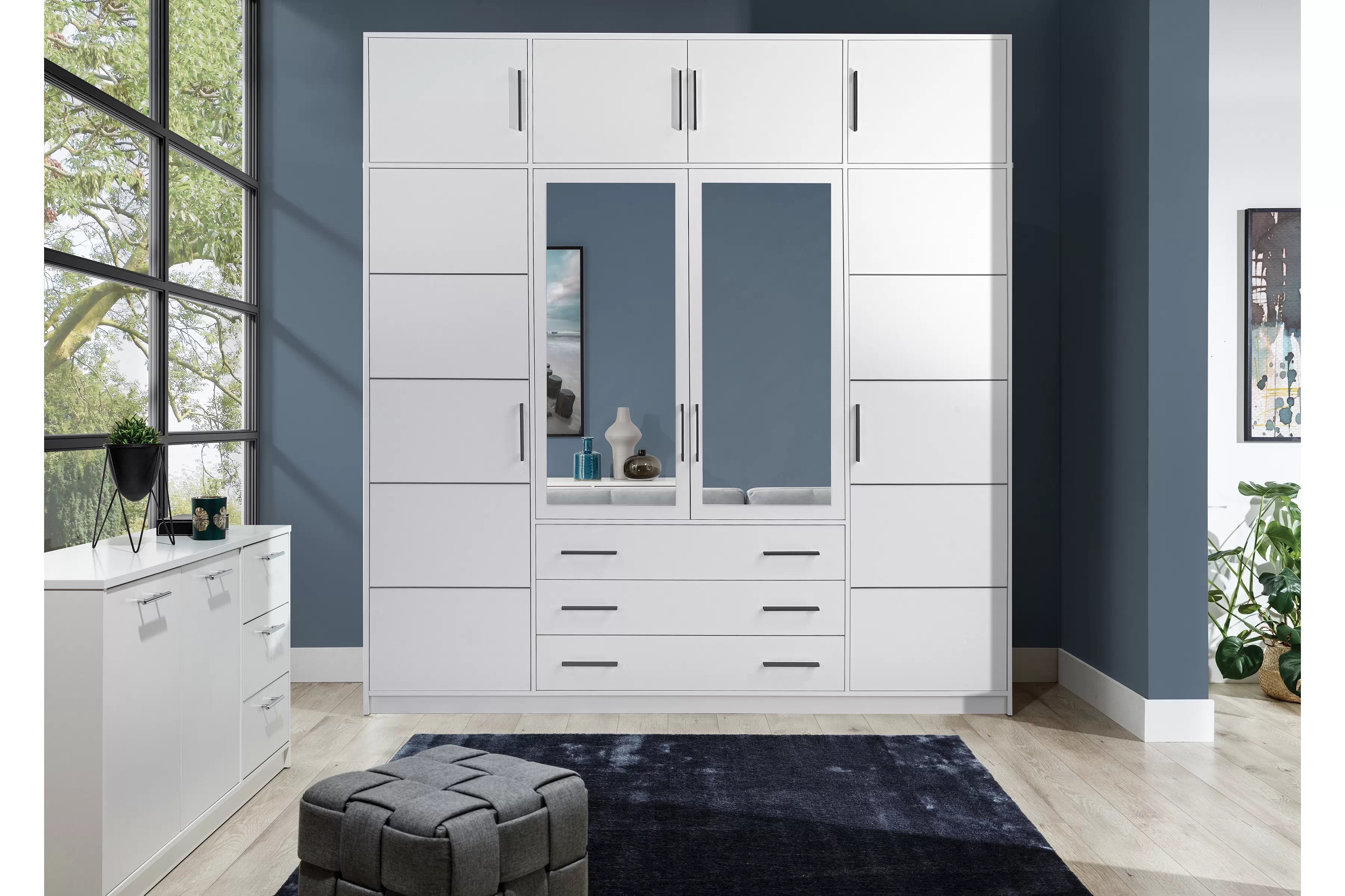 Nadstavec do skrine Bali 240 cm - biela Nadstavec Lutori 240 cm do Skrine - Biely